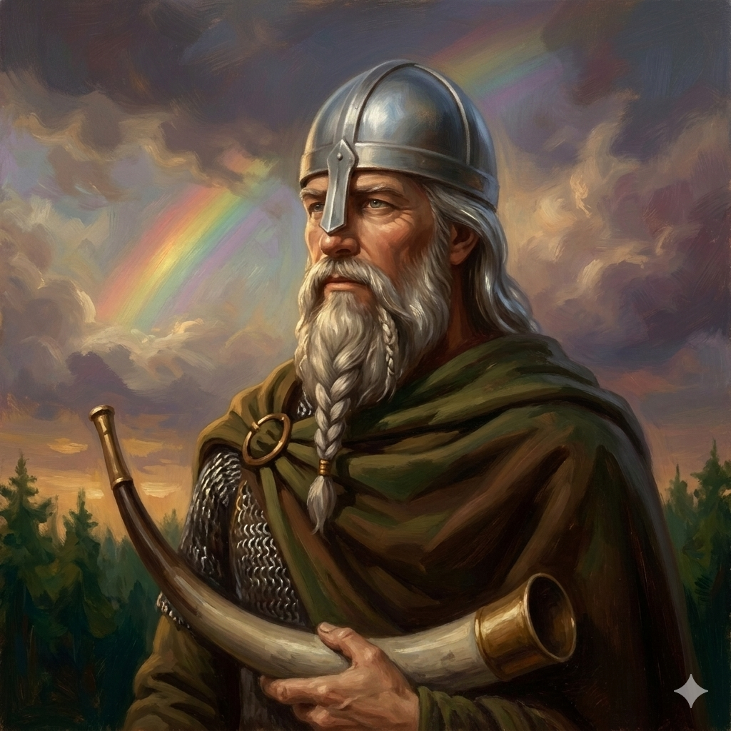 Painterly portrait of Heimdall